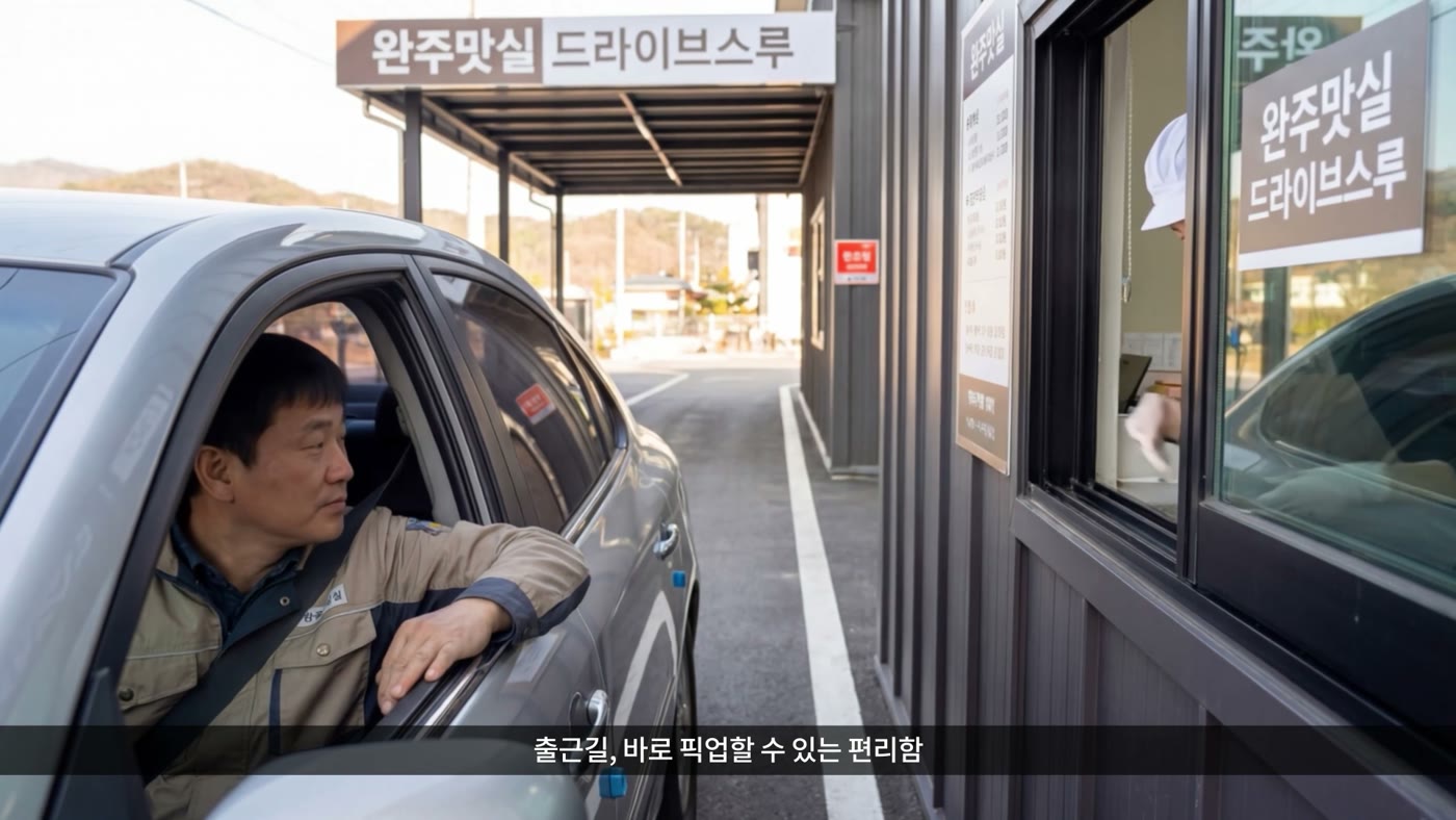 완주맛실 드라이브스루 컨셉